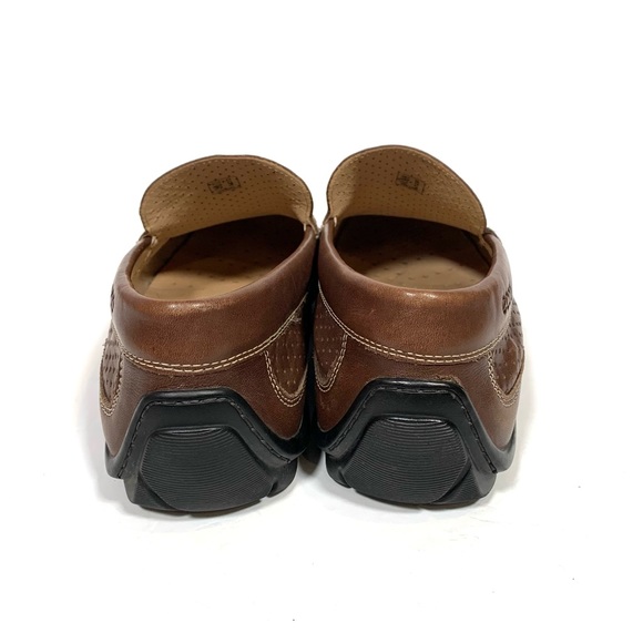 Ecco Men’s Brown Leather Perforated Loafers Size 43 U.S. 9/9.5 - Picture 4 of 7